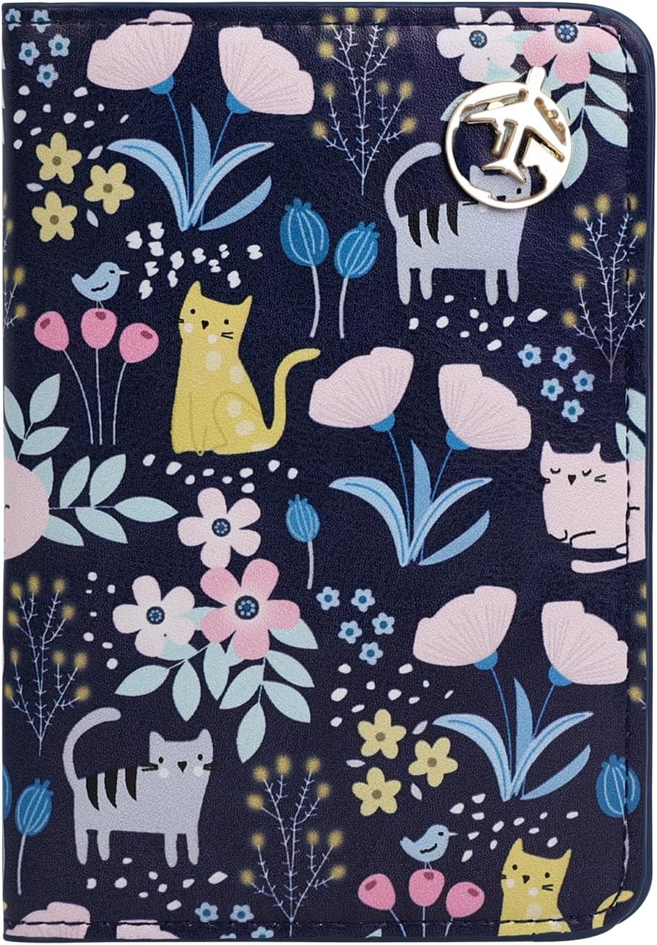 Navy Blue PU Leather Passport Holder & Travel Wallet