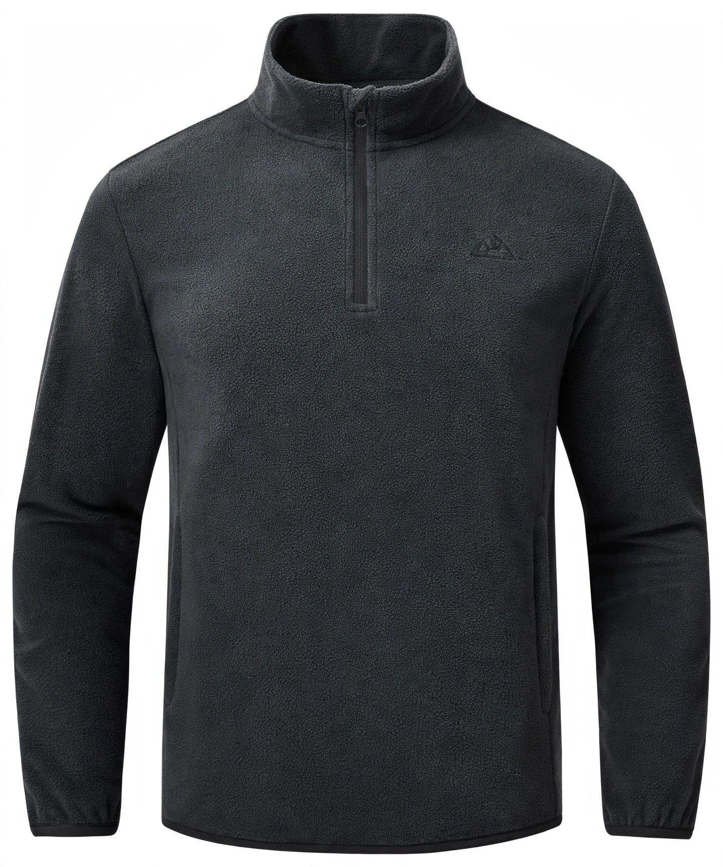 Donhobo Mens Lightweight Fleece Quarter Zip Jacket - Soft Warm Hiking Pullover with Zip Pockets