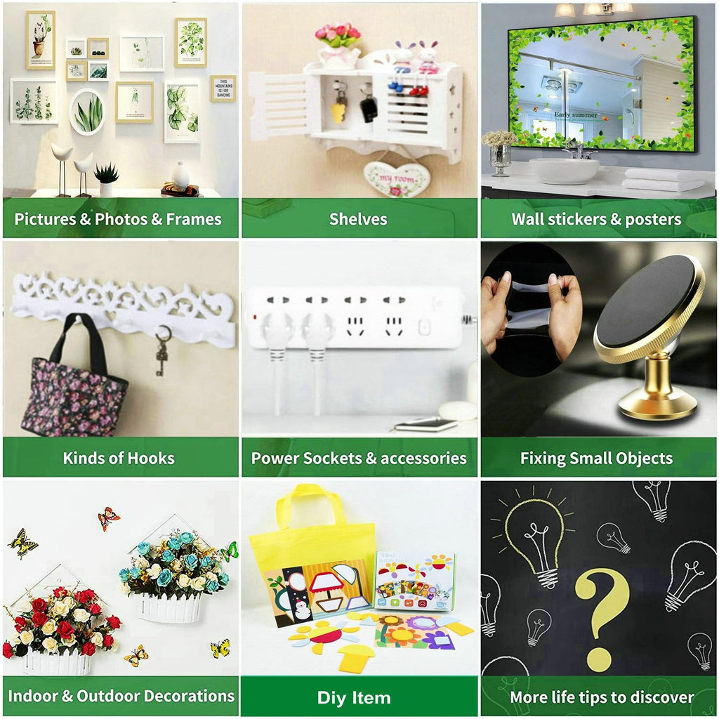 Jiaweixiang Heavy Duty Double Sided Tape | Strong Clear Mounting Strips | Reusable & Removable Wall Tape for Pictures, Posters, Hooks | 0.07" Thick Upgrade | Brand New in Barn