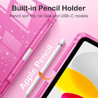 Sparkle Glitter iPad Case with Pencil Holder & Full Protection – 11th/10th Gen