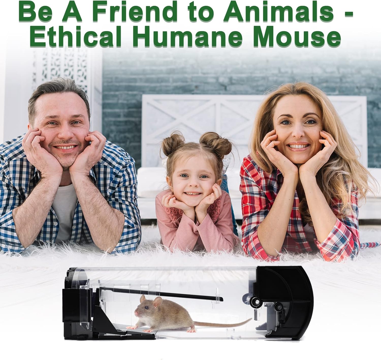 EGOFLYYA 2-Pack Humane Mouse Traps | No-Touch, Safe Indoor & Outdoor Use | Reusable & Eco-Friendly | Quick Rodent Catcher with Cleaning Brushes | Brand New in Barn!
