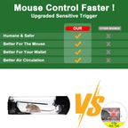 EGOFLYYA 2-Pack Humane Mouse Traps | No-Touch, Safe Indoor & Outdoor Use | Reusable & Eco-Friendly | Quick Rodent Catcher with Cleaning Brushes | Brand New in Barn!