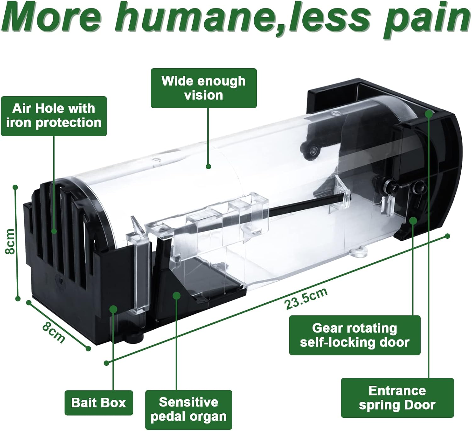 EGOFLYYA 2-Pack Humane Mouse Traps | No-Touch, Safe Indoor & Outdoor Use | Reusable & Eco-Friendly | Quick Rodent Catcher with Cleaning Brushes | Brand New in Barn!