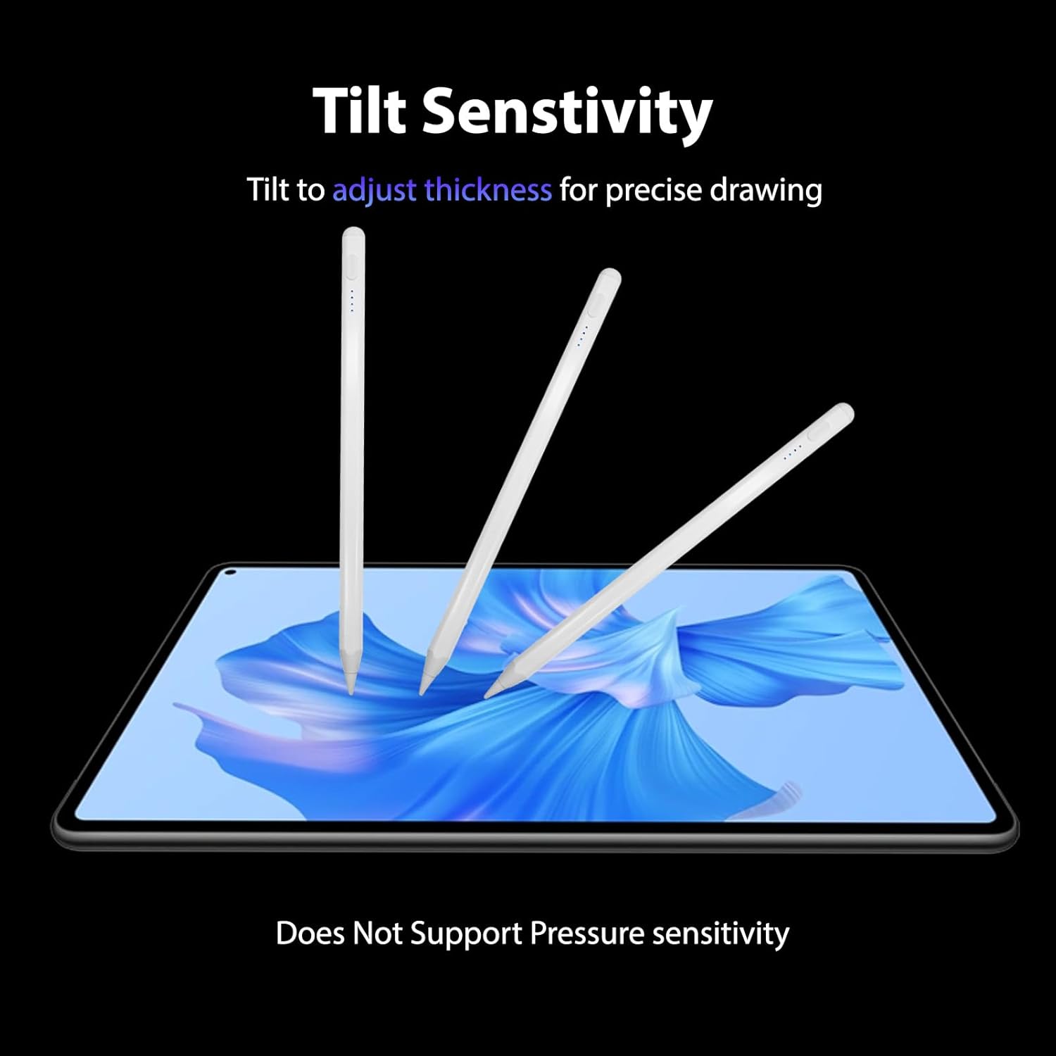 EKJANEPE magnetic iPad stylus pen with USB-C charging, tilt sensitivity, and 10-hour battery for iPad Air and iPad Pro models.