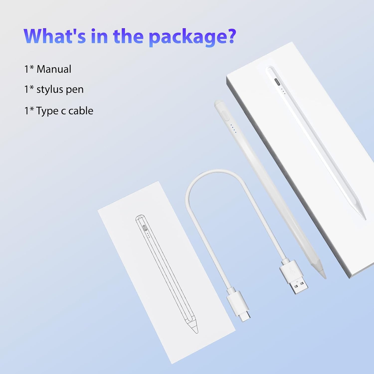 EKJANEPE Magnetic iPad Stylus Pen with tilt sensitivity, USB-C fast charging, and 10-hour battery for iPad Air and iPad Pro models