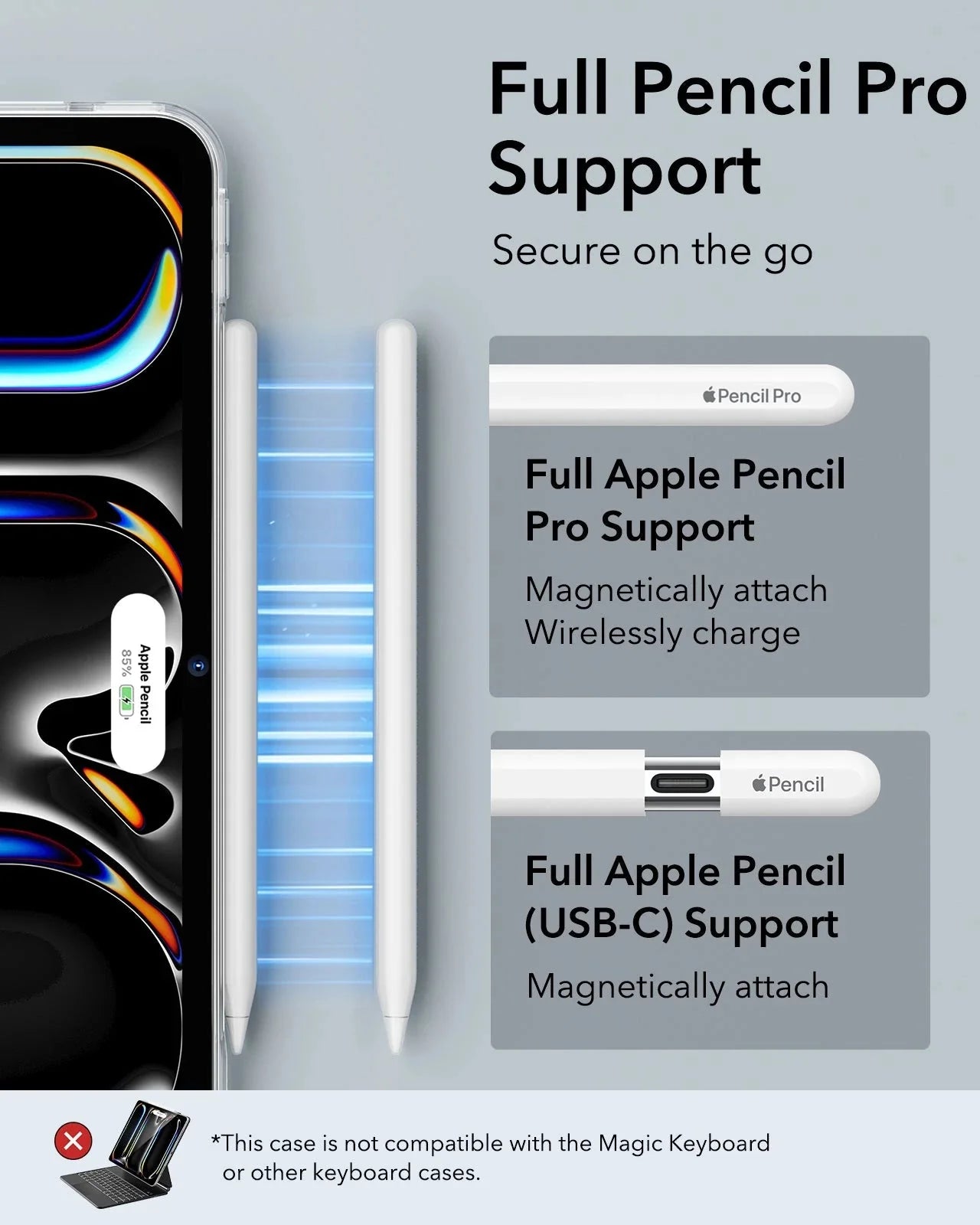 ESR Classic Hybrid Case for iPad Pro 13" (2024) - Clear Protection Bundle - Zeta Store