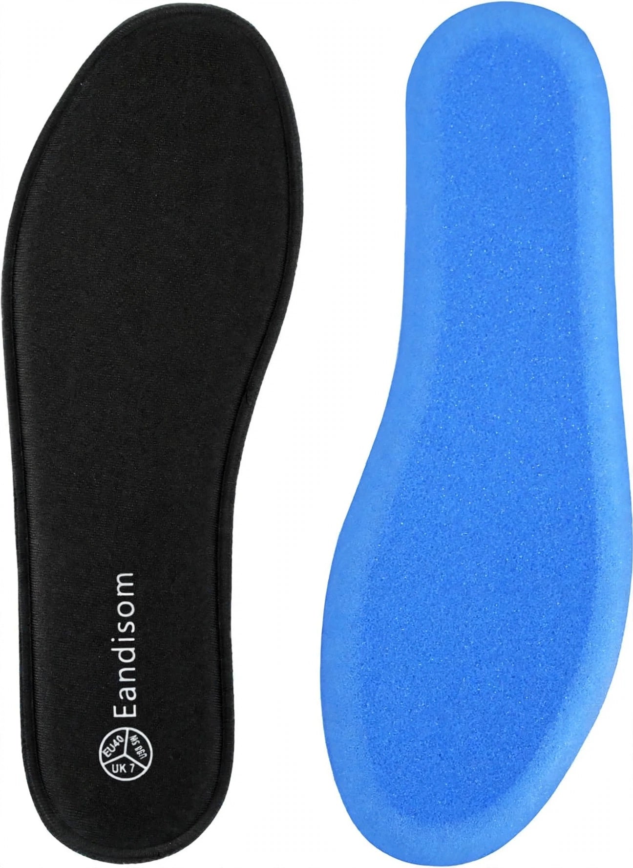 Eandisom Memory Foam Insoles UK 5 - Soft Comfort Cushioned Shoe Inserts for Women - Breathable Replacement Insoles for Running Shoes, Sneakers, Trainers, Work Shoes & Boots