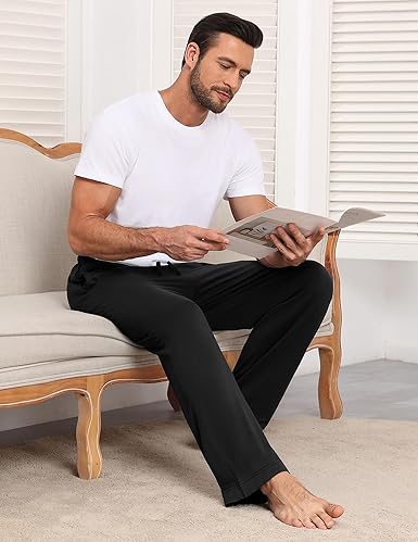 Ekouaer Pack of 2 Men's Pyjama Bottoms | Soft Checked Lounge Pants with Pockets | XL Size | Perfect Loungewear & Sleepwear