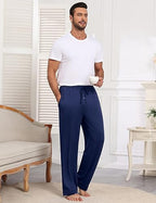 Ekouaer Pack of 2 Men's Pyjama Bottoms | Soft Checked Lounge Pants with Pockets | XL Size | Perfect Loungewear & Sleepwear