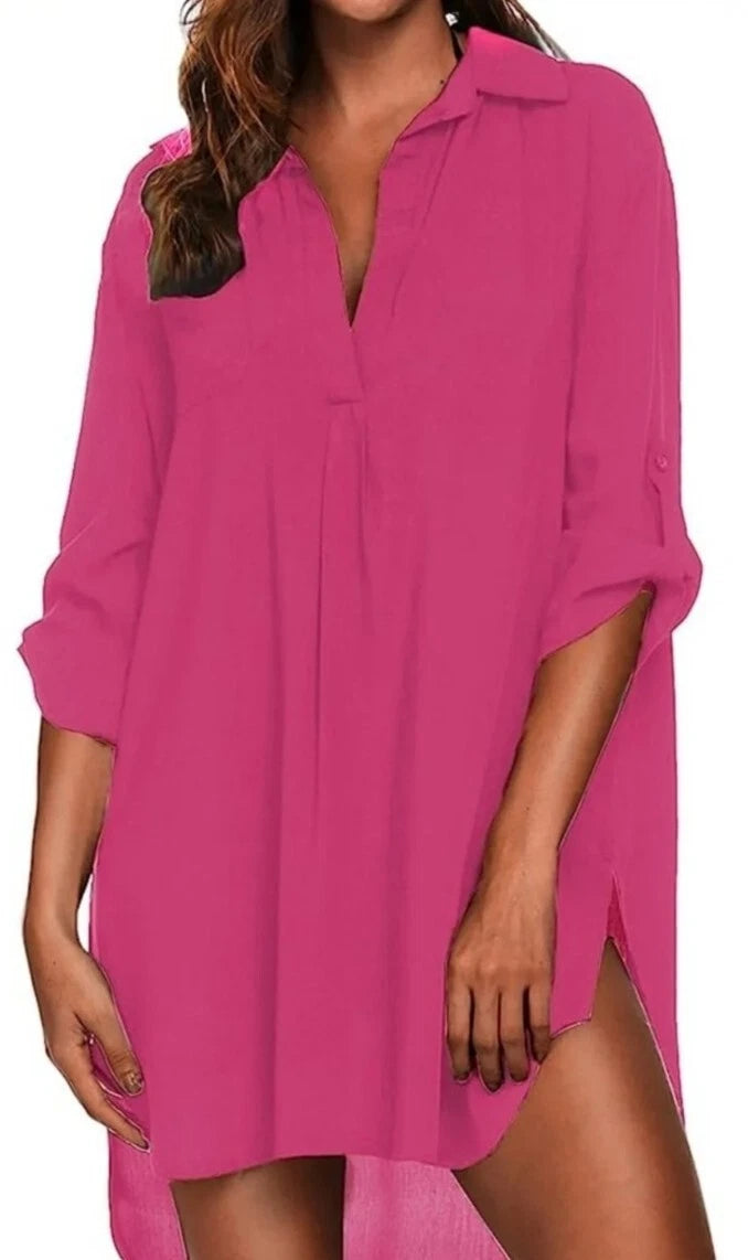 Ekouaer Women's Bikini Beach Cover Up | Summer Ladies Swimsuit | Beach Dress | Size M