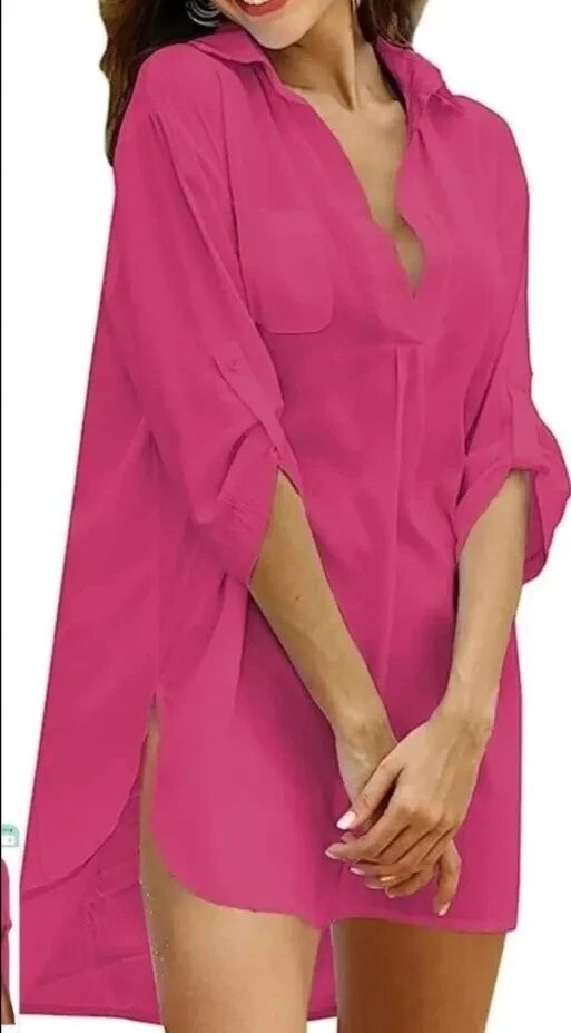 Ekouaer Women's Bikini Beach Cover Up | Summer Ladies Swimsuit | Beach Dress | Size M