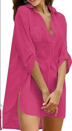 Ekouaer Women's Bikini Beach Cover Up | Summer Ladies Swimsuit | Beach Dress | Size M