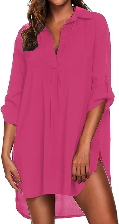 Ekouaer Women's Bikini Beach Cover Up | Summer Ladies Swimsuit | Beach Dress | Size M