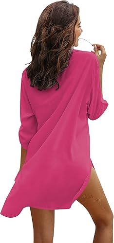 Ekouaer Women's Bikini Beach Cover Up | Summer Ladies Swimsuit | Beach Dress | Size M