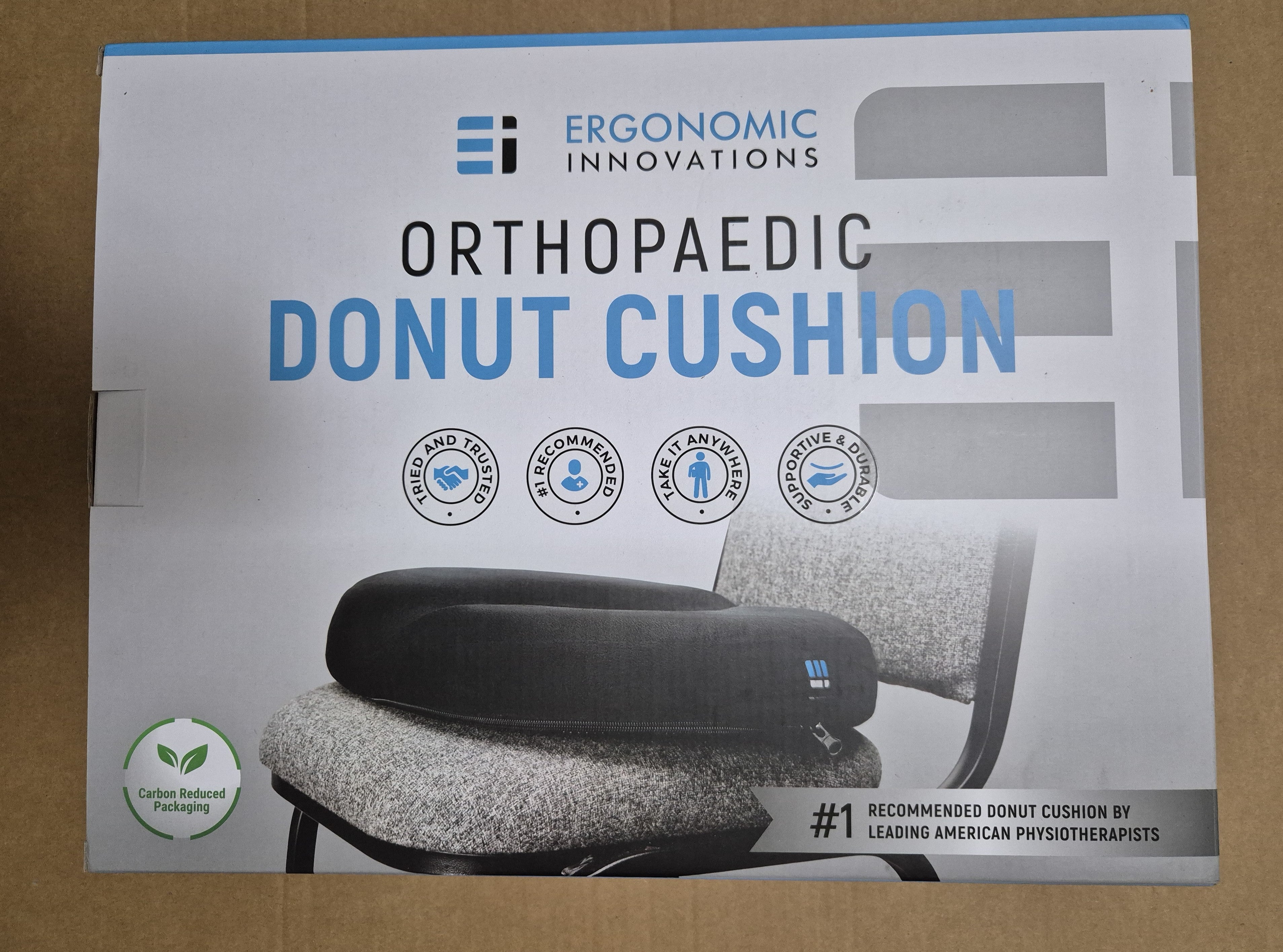 Ergonomic Innovations. Brand New Orthopaedic Donut Cushion - Ultimate Relief for Tailbone & Haemorrhoids - Zeta Store