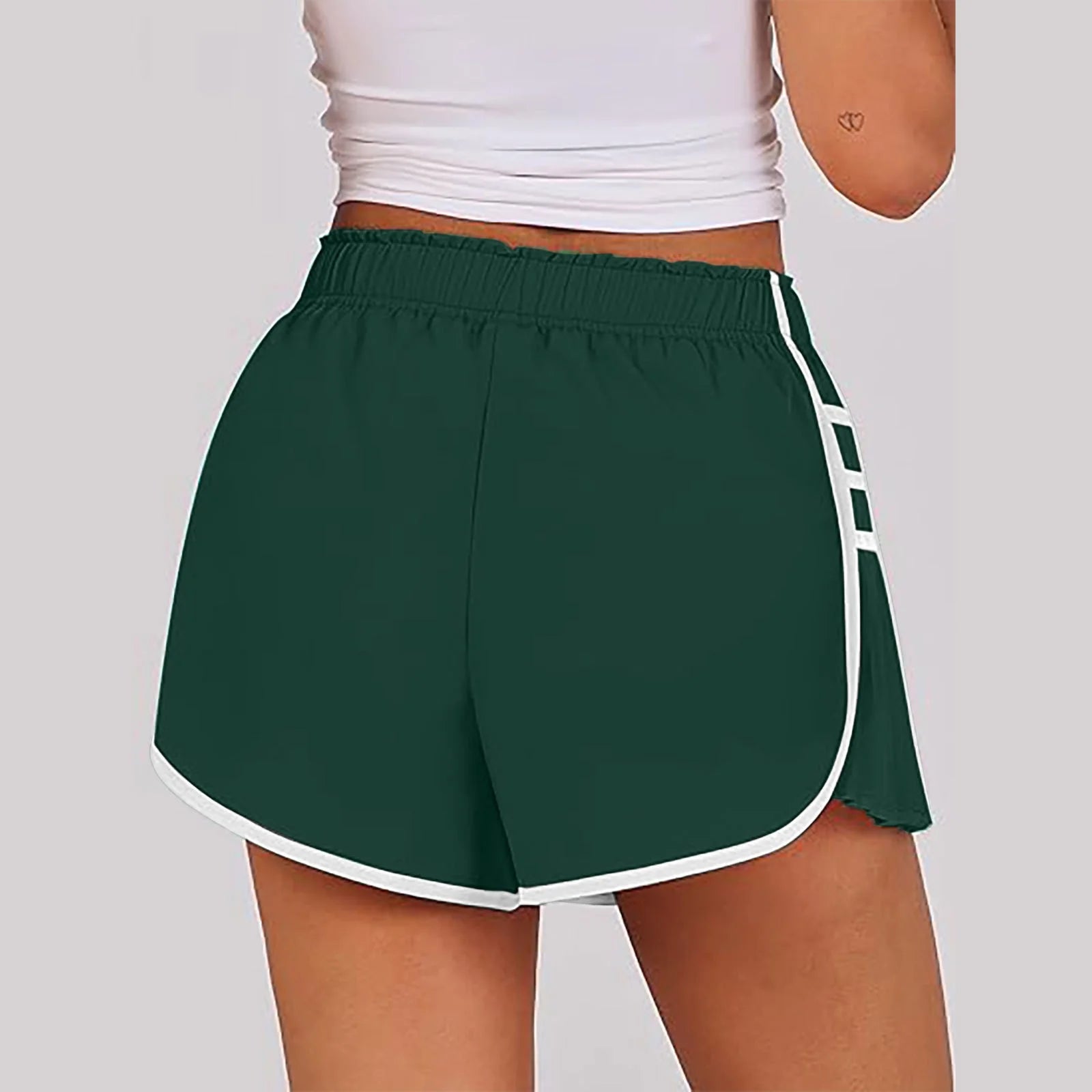 Evelife Women's High Waisted Running Shorts - Quick Dry Athletic Tennis Golf Workout Shorts with Pleated Side