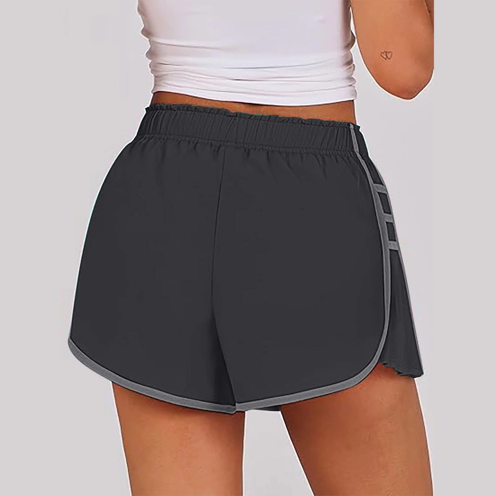Evelife Women's High Waisted Running Shorts - Quick Dry Athletic Tennis Golf Workout Shorts with Pleated Side