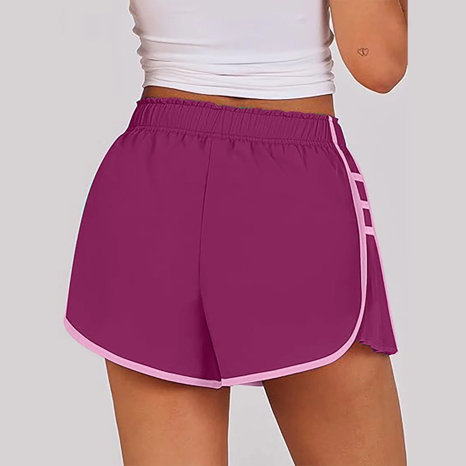 Evelife Women's High Waisted Running Shorts - Quick Dry Athletic Tennis Golf Workout Shorts with Pleated Side