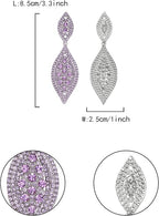 Ever Faith Sparkly Rhinestone Crystal Drop Dangle Earrings | Statement Teardrop Wedding & Party Costume Jewellery for Women | A Real Bargain for a Brand-New, Glamorous You!