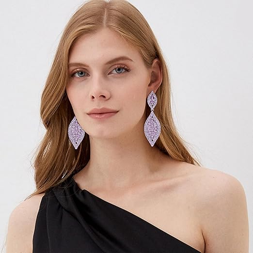 Ever Faith Sparkly Rhinestone Crystal Drop Dangle Earrings | Statement Teardrop Wedding & Party Costume Jewellery for Women | A Real Bargain for a Brand-New, Glamorous You!