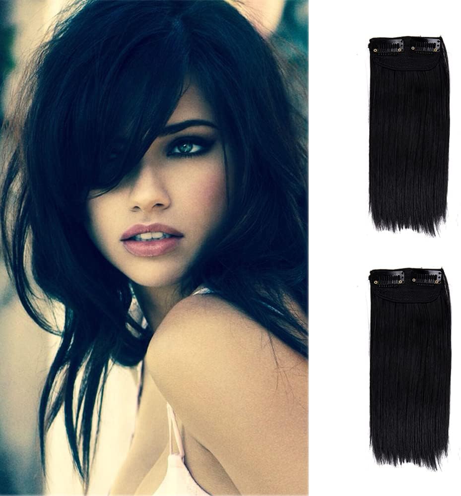 Sjzdylxy 2-Pack 10cm Straight Clip-In Hair Volume Pads - Invisible Fluffy Hair Topper Extensions for Thinning Hair Women | Short Hair Pieces with Anti-Slip Clips
