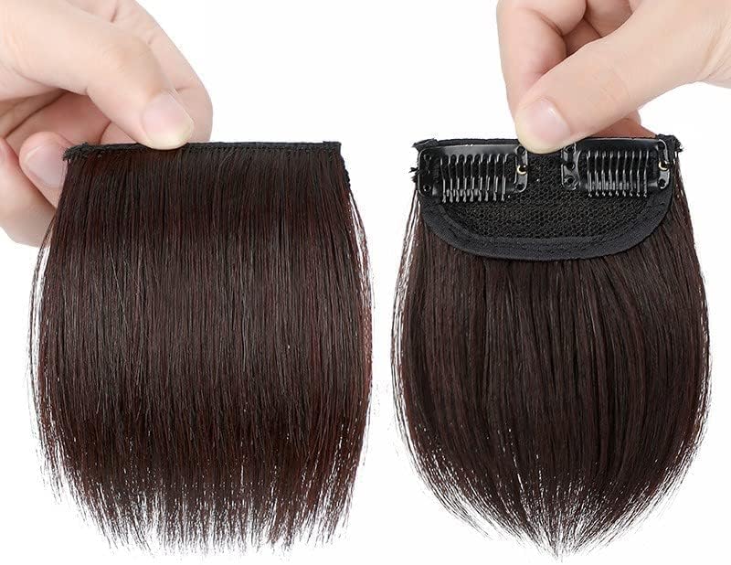 Sjzdylxy 2-Pack 10cm Straight Clip-In Hair Volume Pads - Invisible Fluffy Hair Topper Extensions for Thinning Hair Women | Short Hair Pieces with Anti-Slip Clips
