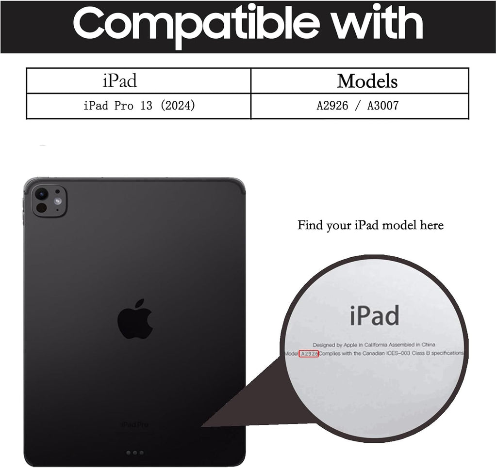 FANSONG Case for iPad Pro 13 inch 2024 M4 (7th Gen) | Slim Trifold Stand & Magnetic Cover | Apple Pencil Charging Holder | 🆕 Brand New & A Real Bargain! 🚨