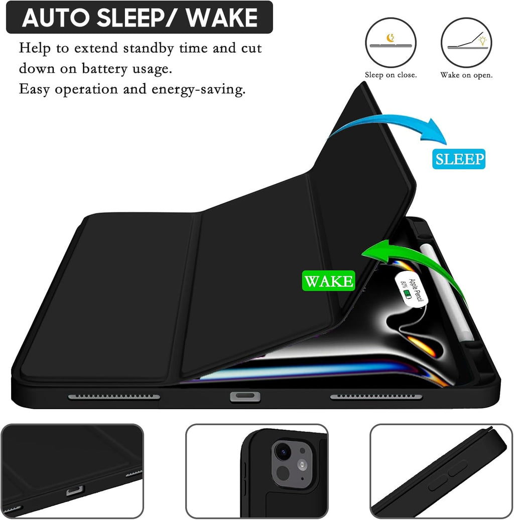FANSONG Case for iPad Pro 13 inch 2024 M4 (7th Gen) | Slim Trifold Stand & Magnetic Cover | Apple Pencil Charging Holder | 🆕 Brand New & A Real Bargain! 🚨