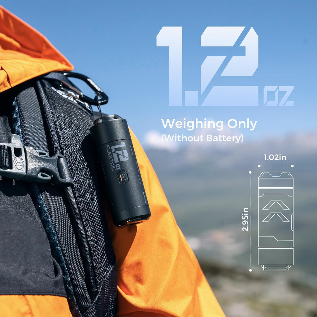 FLEXTAIL Zero Pump: World's Lightest 2-in-1 Electric Air Pump | 1.2oz | Fast 180L/min Inflation