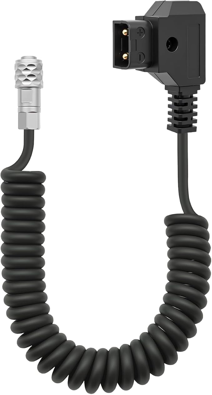 FOMITO D-Tap to Weipu 2-Pin Coiled Power Cable for BMPCC 4K/6K – Flexible & Reinforced - Zeta Store