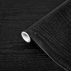 Fantasnigh Black Wood Furniture Stickers - Self-Adhesive Vinyl Paper, Peel & Stick Wallpaper for Kitchen Countertop, Wardrobe, Shelf Liner - 30cm x 200cm - Zeta Store