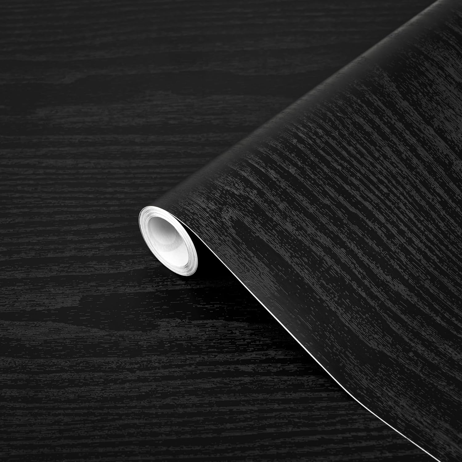 Barn Black Wood Vinyl Wrap - 60x500cm Self-Adhesive Waterproof Furniture & Wallpaper Film - DIY Countertop, Shelf Liner, Kitchen Upgrade | Limited-Time Bargain!