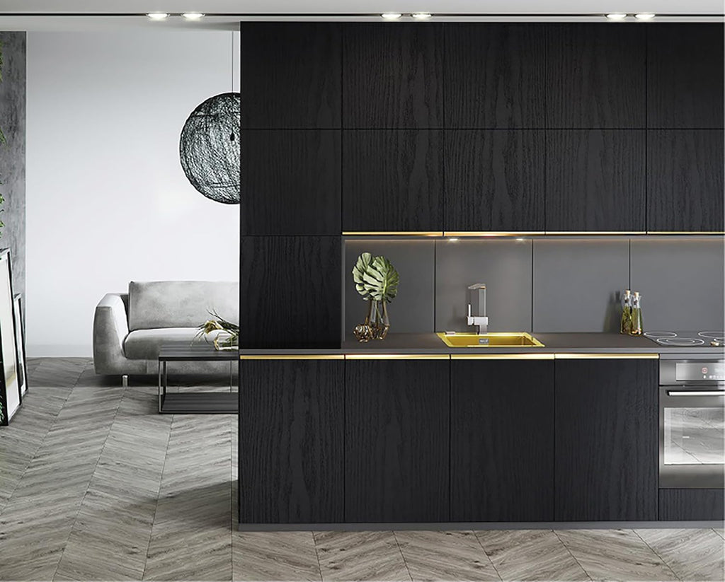 Barn Black Wood Vinyl Wrap - 60x500cm Self-Adhesive Waterproof Furniture & Wallpaper Film - DIY Countertop, Shelf Liner, Kitchen Upgrade | Limited-Time Bargain!