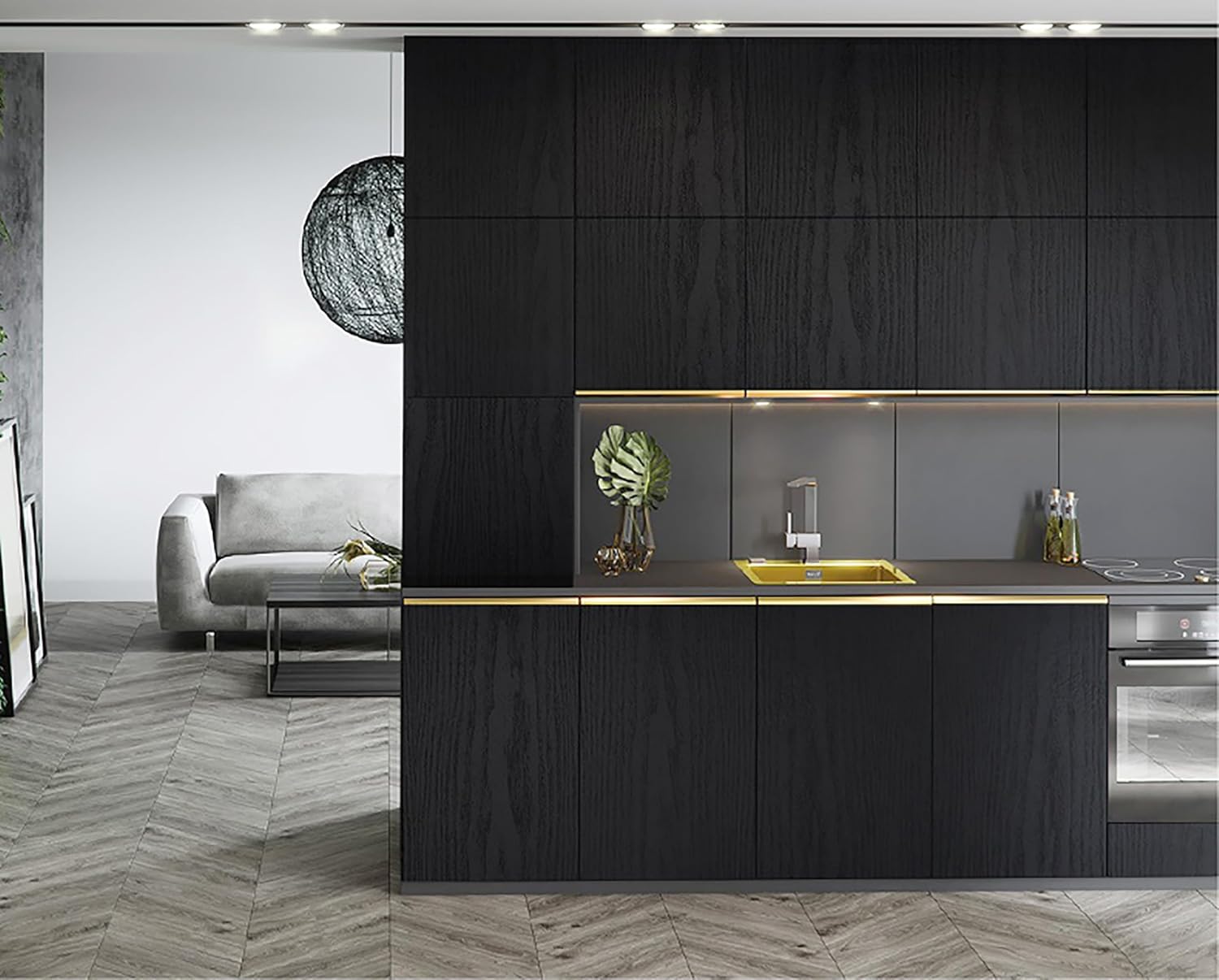 Barn Black Wood Vinyl Wrap - 60x500cm Self-Adhesive Waterproof Furniture & Wallpaper Film - DIY Countertop, Shelf Liner, Kitchen Upgrade | Limited-Time Bargain!