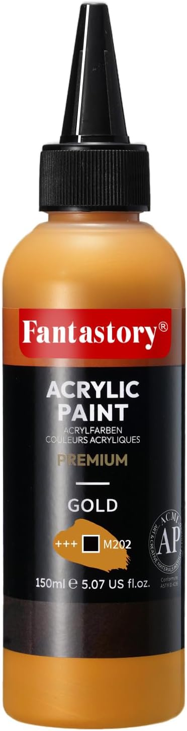 Fantastory Precision-Pro Acrylic Paint 150ml (5oz) - Premium Artist Quality, Superior Coverage & Vibrant Pigments for Canvas, Wood, Clay & Textile - DIY - Zeta Store