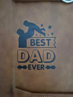 BEST DAD EVER Valet Tray - PU Leather Organiser | Grandad Gift from Grandkids | Father’s Day Present | Nightstand Storage for Keys, Wallet - Zeta Store