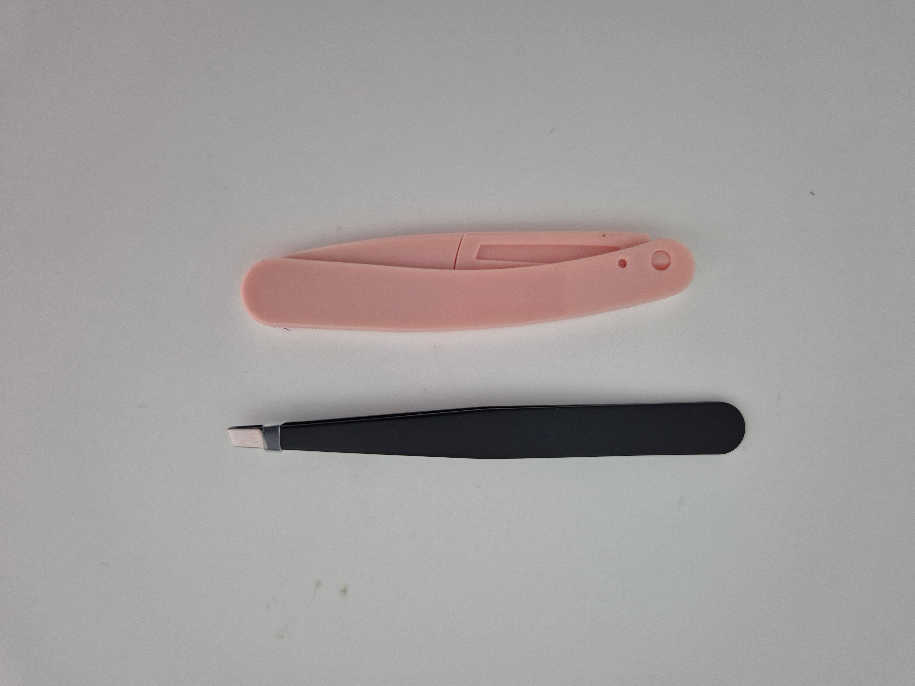 Foldable Eyebrow Razor & Precision Tweezers 2-Pc Set  | Stainless Steel Facial Hair Remover Tool | Brand New Batch | ZetaStore.uk Beauty Bargain!