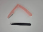 Foldable Eyebrow Razor & Precision Tweezers 2-Pc Set  | Stainless Steel Facial Hair Remover Tool | Brand New Batch | ZetaStore.uk Beauty Bargain!