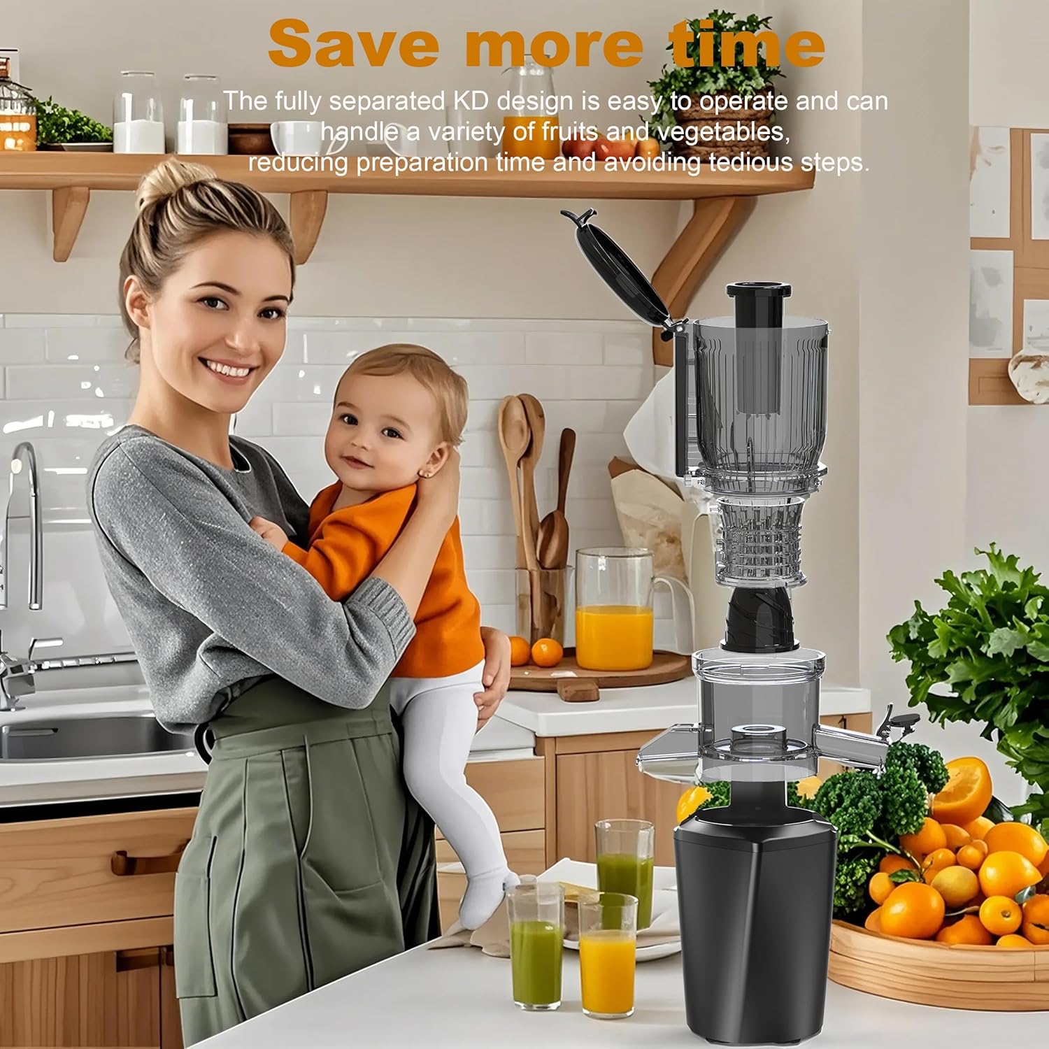 Fyenkfar Professional Cold Press Slow Masticating Juicer 🍊 | 300W | 90% Nutrient Retention | BPA-Free | For Leafy Greens & Hard Veg | A Real Bargain for a Brand-New, Healthier You!