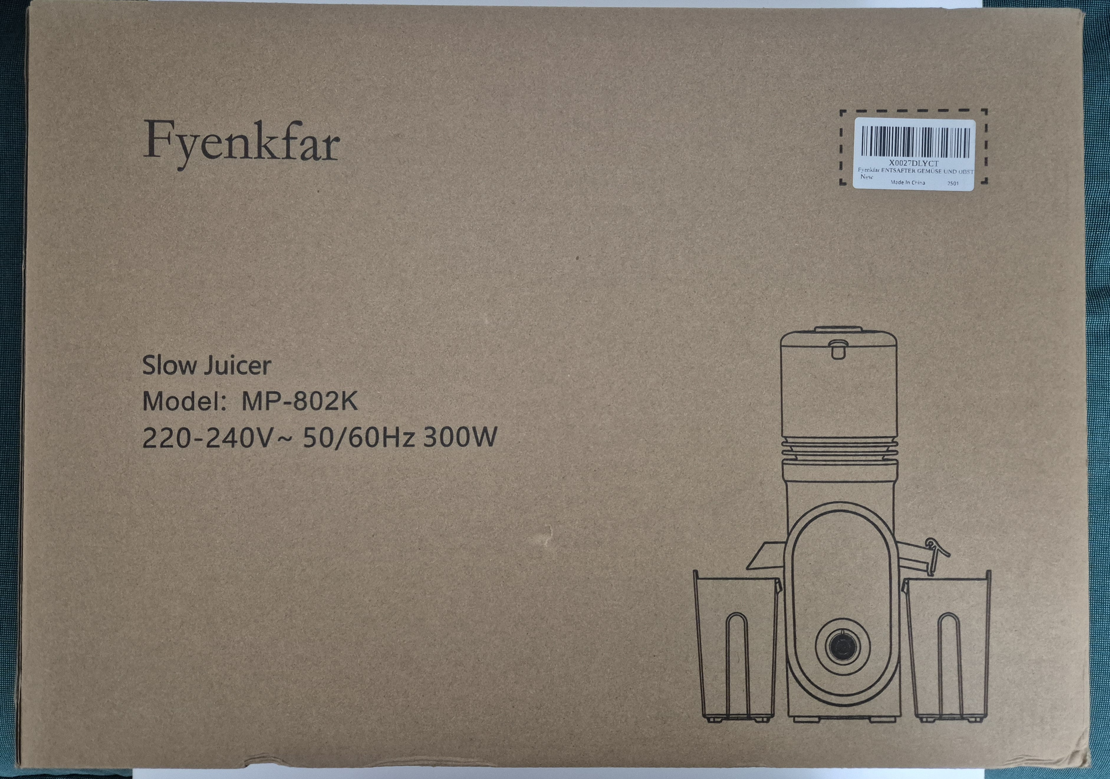 Fyenkfar Professional Cold Press Slow Masticating Juicer 🍊 | 300W | 90% Nutrient Retention | BPA-Free | For Leafy Greens & Hard Veg | A Real Bargain for a Brand-New, Healthier You!