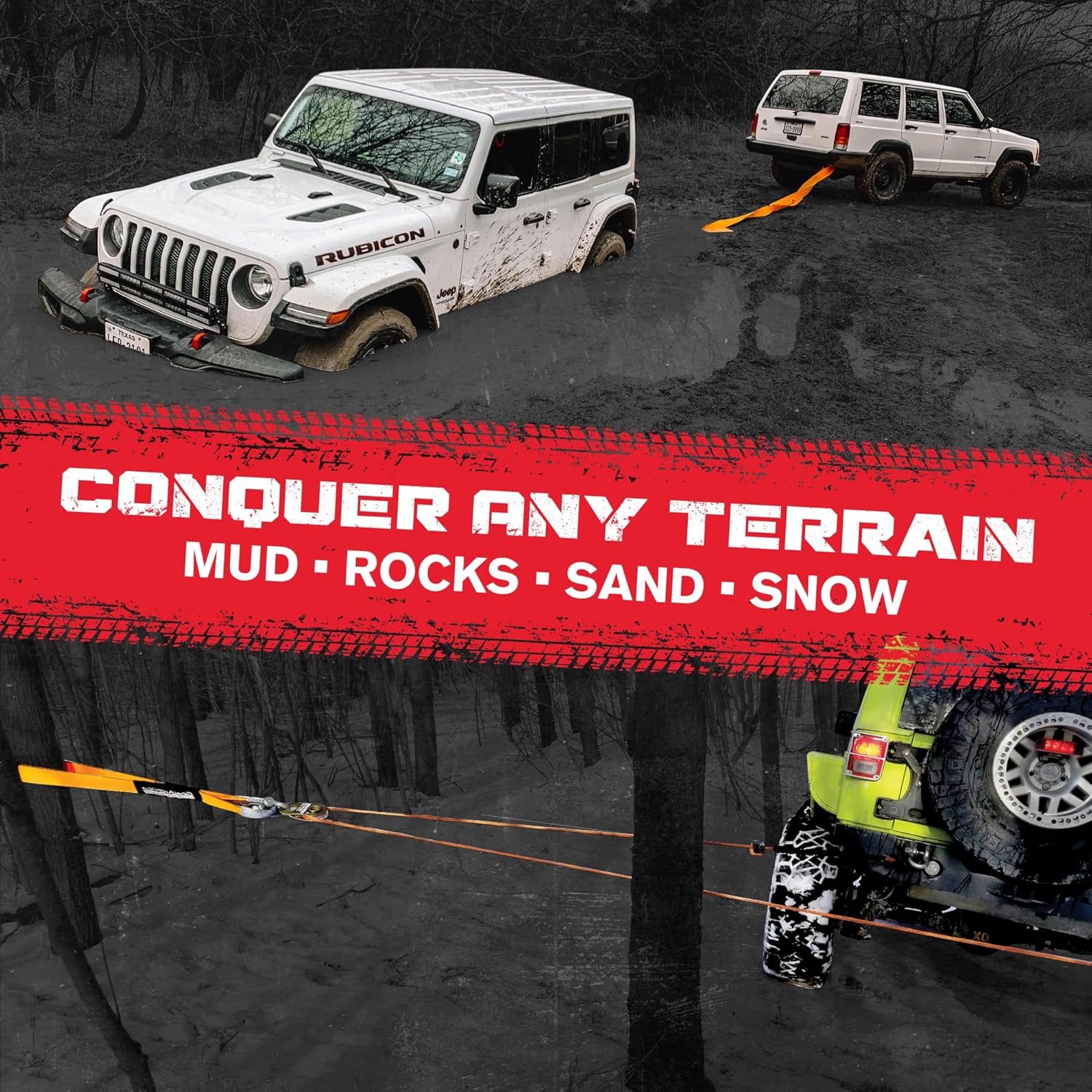 GearAmerica Mega Shackles (2PK) - 68,000 lbs Capacity - ~~£45.38~~ Real Bargain - Orange Off-Road Tow Shackles with 7/8" Pin & Washers