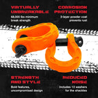 GearAmerica Mega Shackles (2PK) - 68,000 lbs Capacity - ~~£45.38~~ Real Bargain - Orange Off-Road Tow Shackles with 7/8" Pin & Washers