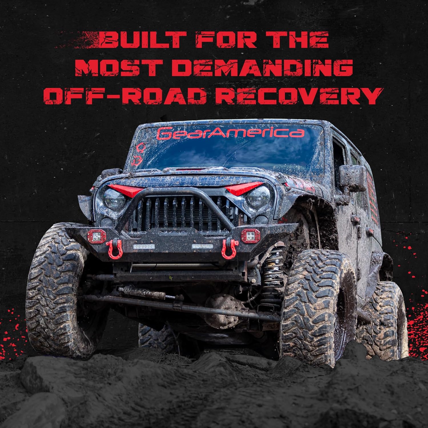 GearAmerica Mega Shackles (2PK) - 68,000 lbs Capacity - ~~£45.38~~ Real Bargain - Orange Off-Road Tow Shackles with 7/8" Pin & Washers