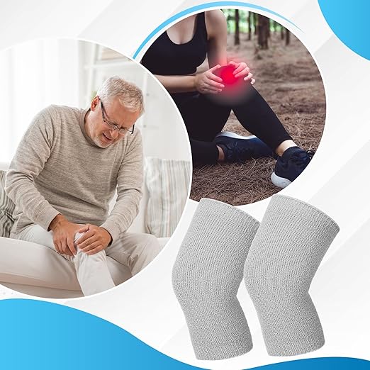 2-Pack Geyoga Stretchy Knit Knee Warmers – Thermal Support for Sleep, Arthritis & Sports - Zeta Store