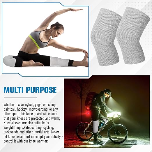 2-Pack Geyoga Stretchy Knit Knee Warmers – Thermal Support for Sleep, Arthritis & Sports - Zeta Store