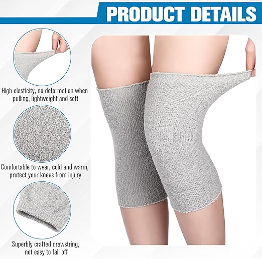 2-Pack Geyoga Stretchy Knit Knee Warmers – Thermal Support for Sleep, Arthritis & Sports - Zeta Store
