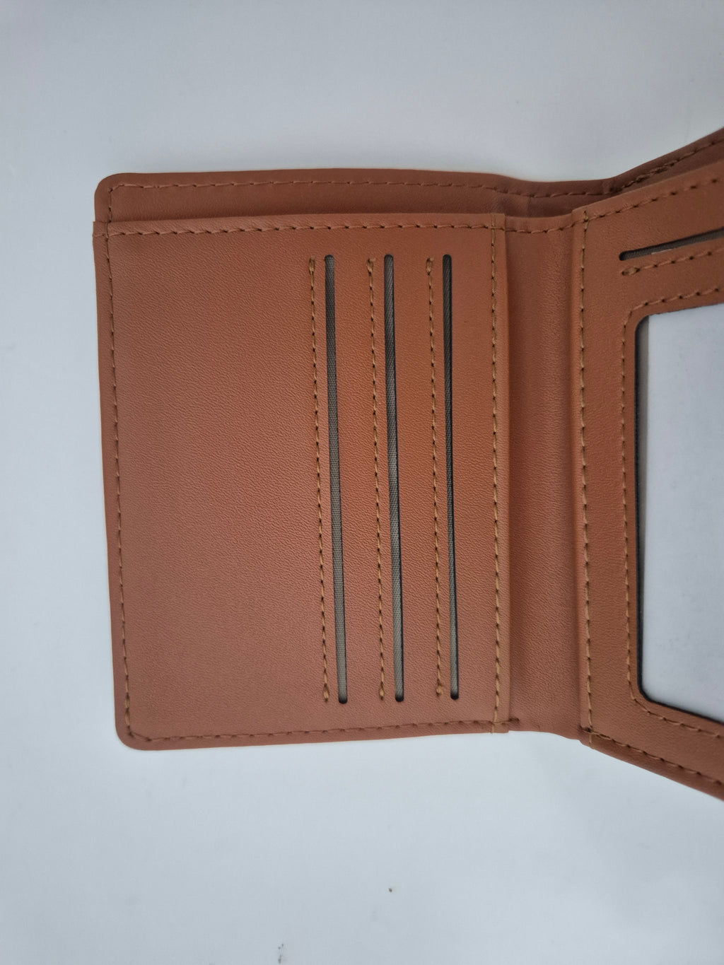 Goiacii Genuine Leather Trifold Wallet for Women | RFID Blocking Card Holder with Zipper Coin Pocket & ID Window - Brown