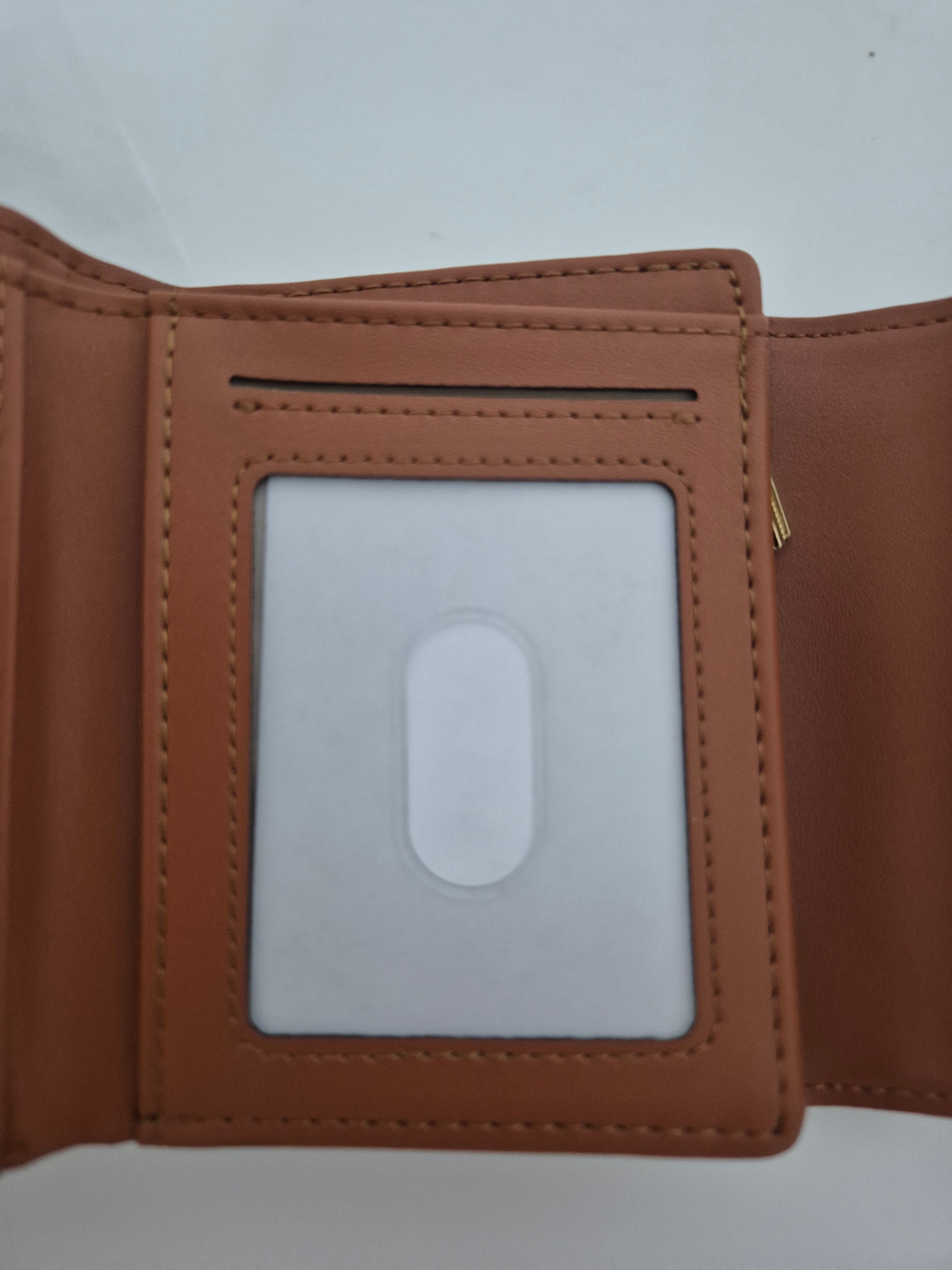 Goiacii Genuine Leather Trifold Wallet for Women | RFID Blocking Card Holder with Zipper Coin Pocket & ID Window - Brown