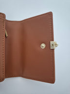 Goiacii Genuine Leather Trifold Wallet for Women | RFID Blocking Card Holder with Zipper Coin Pocket & ID Window - Brown