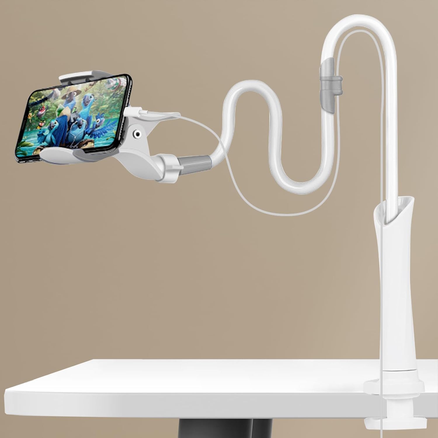 Filltown - 360° Adjustable Gooseneck Phone Holder for Bed & Desk - Flexible Arm, Universal Clip - Zeta Store
